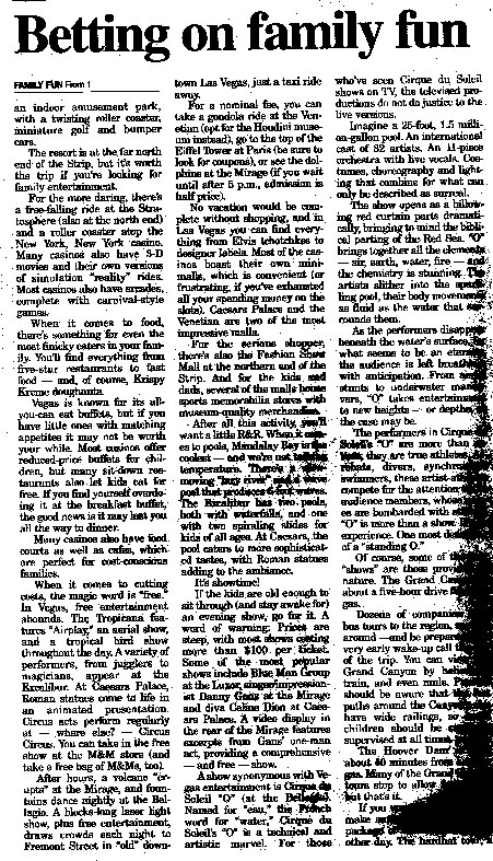 Betting on family fun