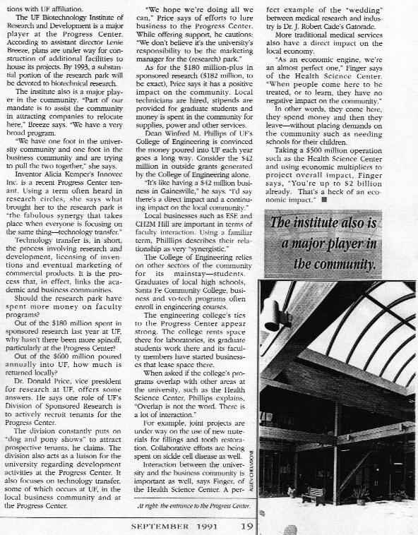 The institute is also a major player in the community.