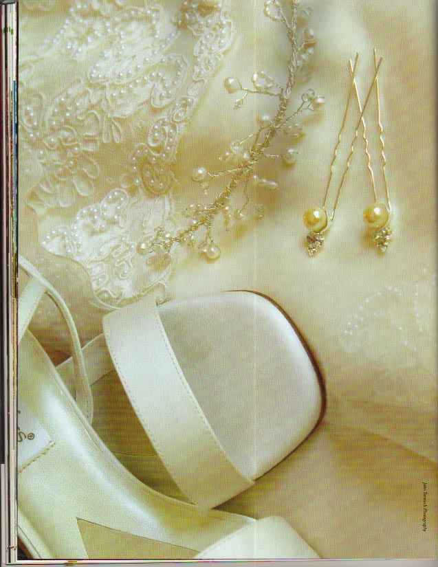 Photo of wedding shoes, veil