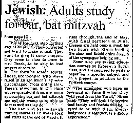 Adults study for bar, bat mitzvah