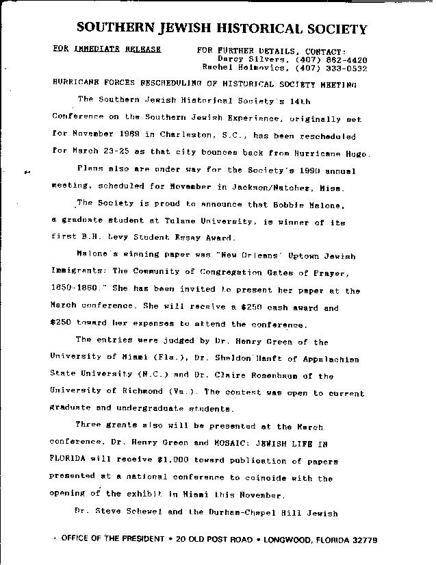 Hurricane forces rescheduling of historical society meeting