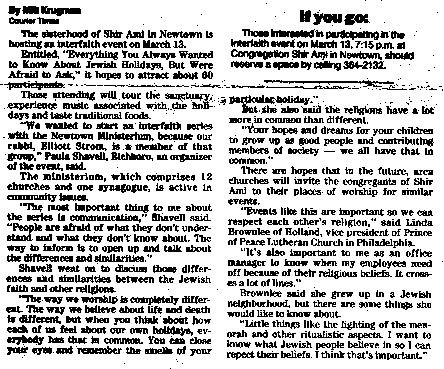 Event highlights Jewish holidays